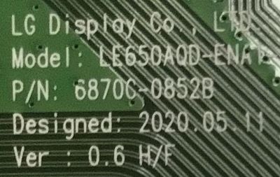 T-CON PARA TV LG / NUMERO DE PARTE 6871L-6411R / 6870C-0852B / LE550PQY (HP)(C3 / 6411R / PANEL AC550AQY APA1 / OLED55A1PUA / OLED55A1AUA.DUSQLJR - Imagen 3